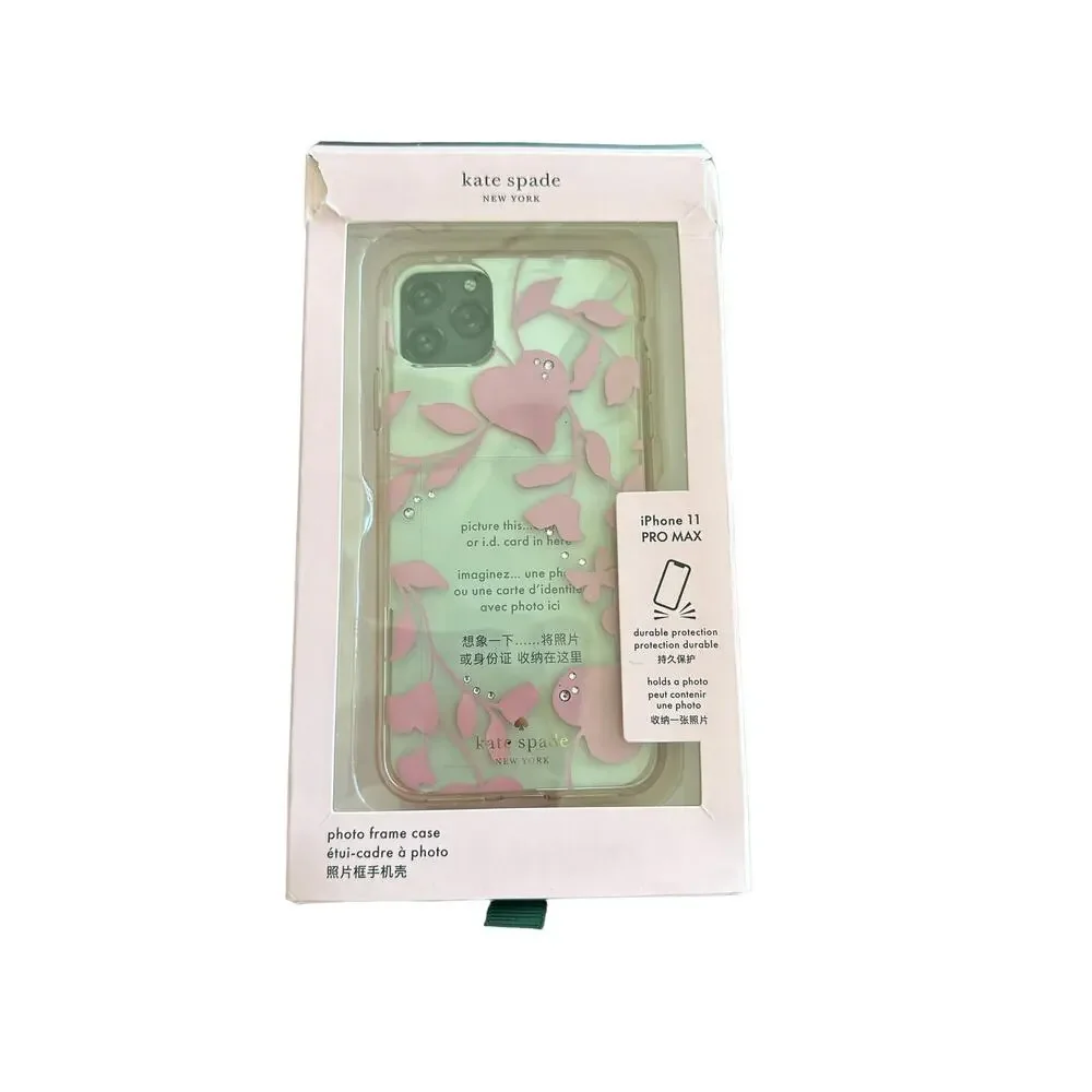 Kate Spade garden photo frame iphone 11 Pro Max clear pink Case - Pre owned